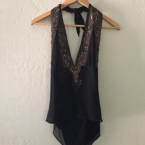 Beaded halter